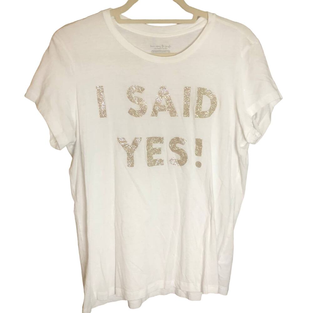 Victoria's Secret I Said Yes! Engagement Wedding T-Shirt Sz L